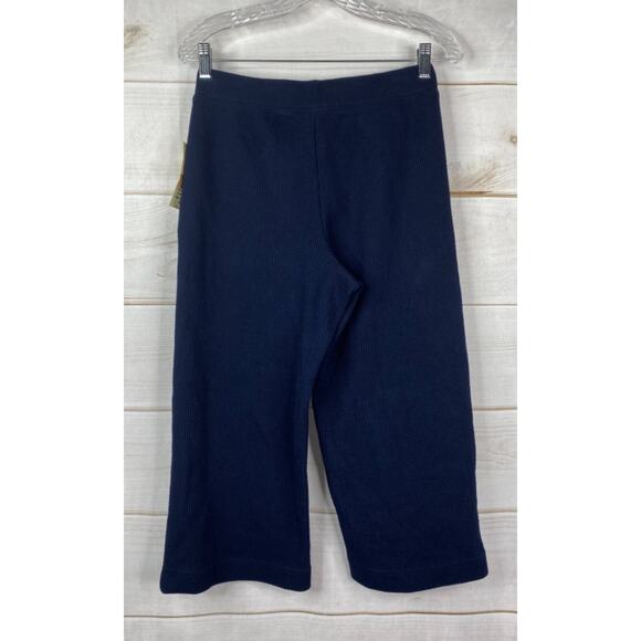 Coldwater Creek Pants Womens S Petite PS Blue Textured Heavy Pull On Crop NWT - Picture 4 of 11